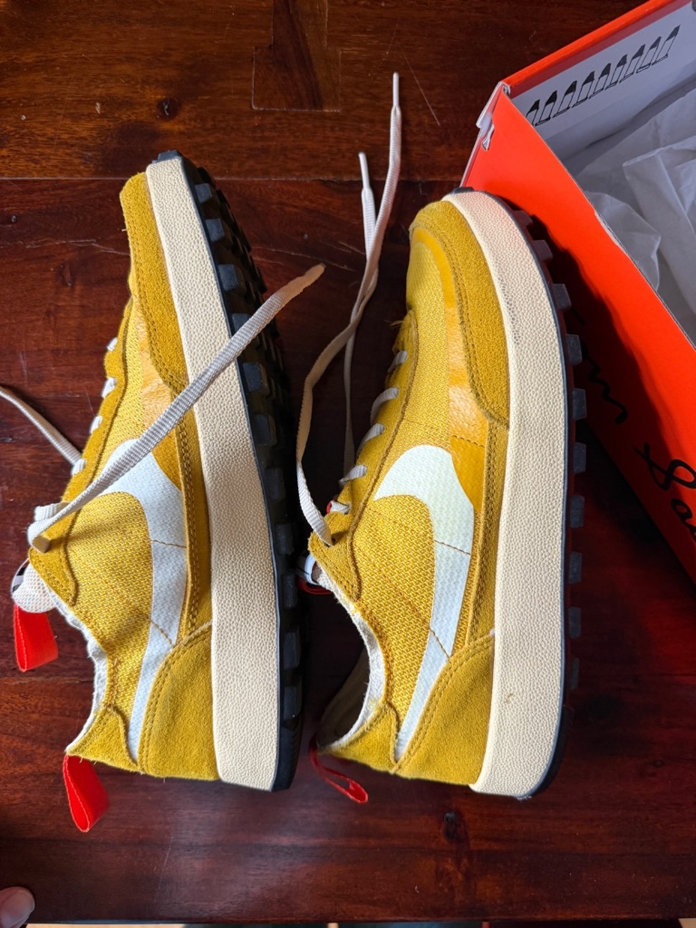 Tom Sachs General Purpose Shoe Yellow Suede & Canvas Sneakers W10/M8.5
